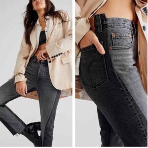 Levi's Black Straight Leg Jeans with Vintage Look